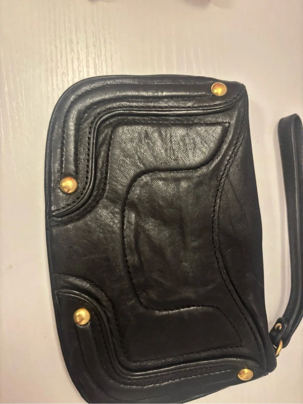 JUICY COUTURE VINTAGE Y2K Black Wristlet with Gold Accent
